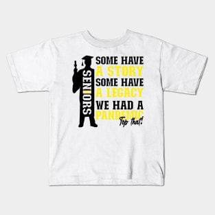 Pandemic Graduation | Black And Yellow  Text Boys Funny Graduation Kids T-Shirt